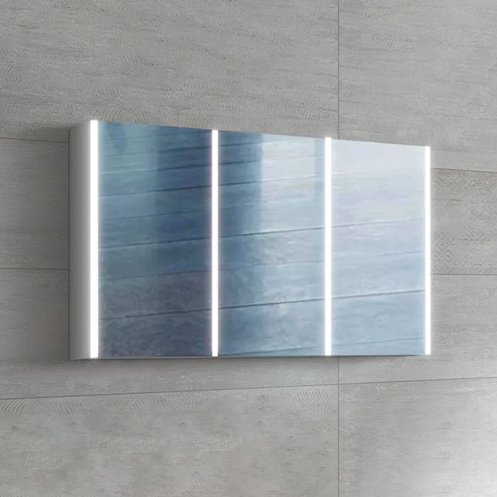 मिरर डोर के साथ एल्यूमिनियम मेडिसिन कैबिनेट