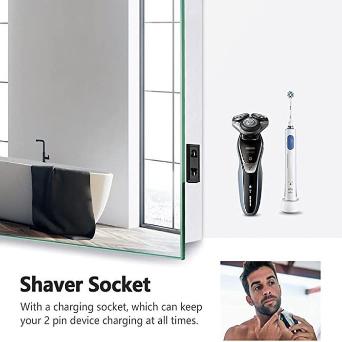 Wall Mounted Mirror With Lights